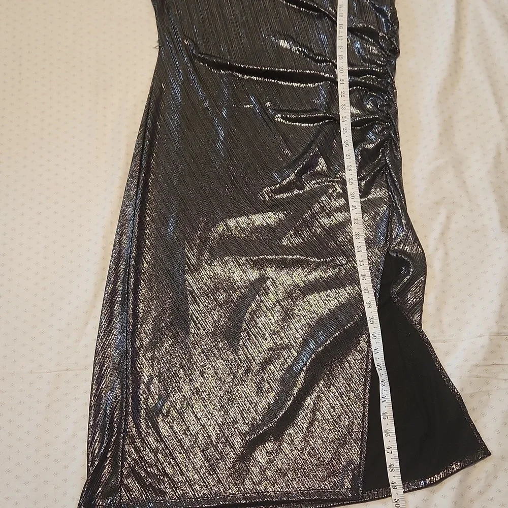Michael Kors Short-Sleeve Metallic Maxi Dress sz XXL
